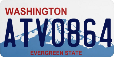 WA license plate ATV0864