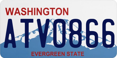 WA license plate ATV0866