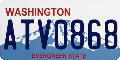 WA license plate ATV0868