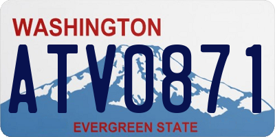 WA license plate ATV0871