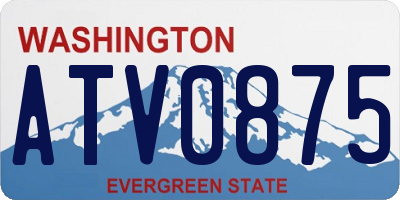 WA license plate ATV0875