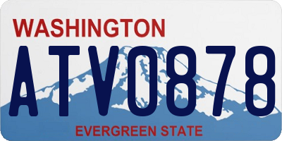 WA license plate ATV0878