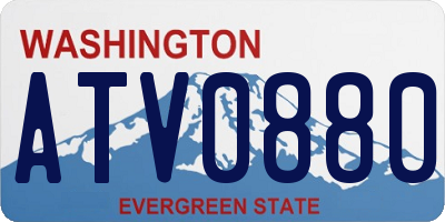 WA license plate ATV0880