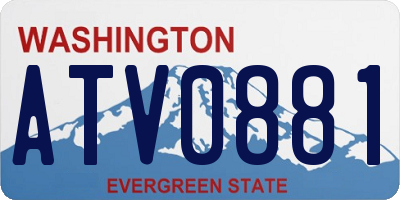 WA license plate ATV0881