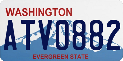 WA license plate ATV0882