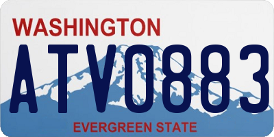 WA license plate ATV0883