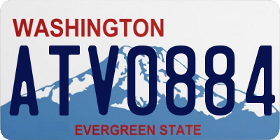 WA license plate ATV0884