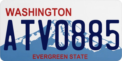 WA license plate ATV0885