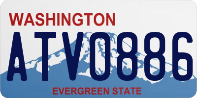 WA license plate ATV0886