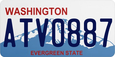WA license plate ATV0887