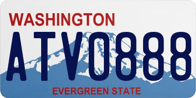 WA license plate ATV0888