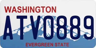 WA license plate ATV0889