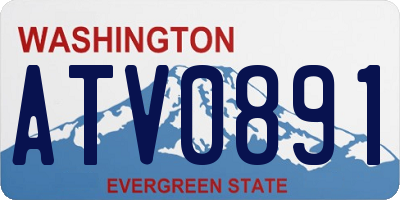 WA license plate ATV0891