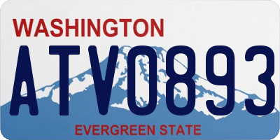 WA license plate ATV0893