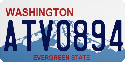 WA license plate ATV0894