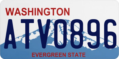 WA license plate ATV0896
