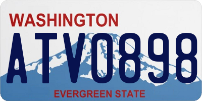 WA license plate ATV0898