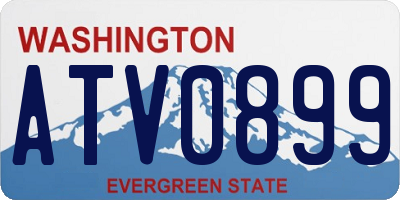 WA license plate ATV0899