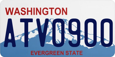 WA license plate ATV0900