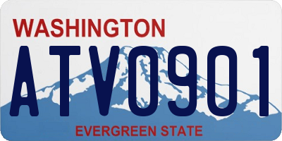 WA license plate ATV0901