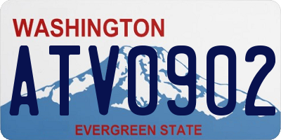 WA license plate ATV0902