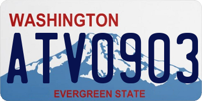 WA license plate ATV0903
