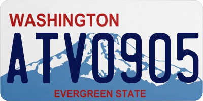 WA license plate ATV0905