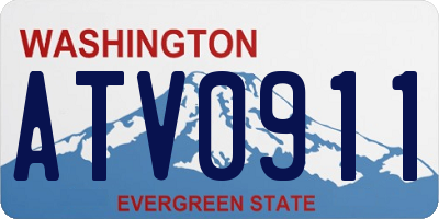 WA license plate ATV0911