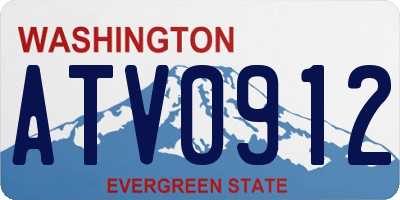 WA license plate ATV0912