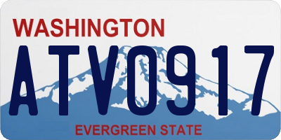 WA license plate ATV0917