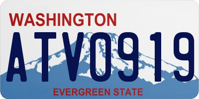WA license plate ATV0919