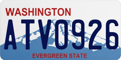 WA license plate ATV0926