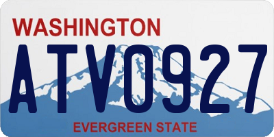 WA license plate ATV0927