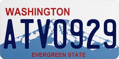WA license plate ATV0929