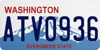WA license plate ATV0936