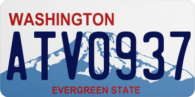 WA license plate ATV0937
