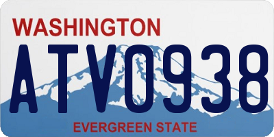 WA license plate ATV0938