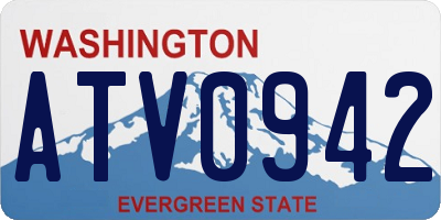 WA license plate ATV0942