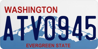 WA license plate ATV0945