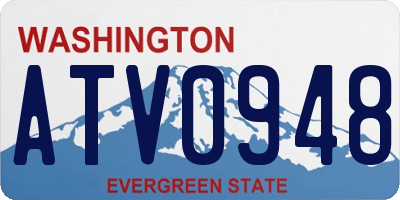 WA license plate ATV0948