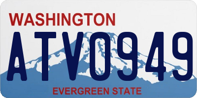 WA license plate ATV0949