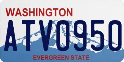 WA license plate ATV0950