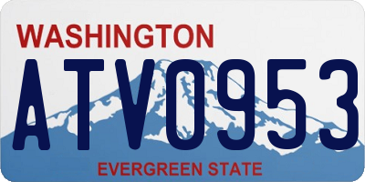WA license plate ATV0953
