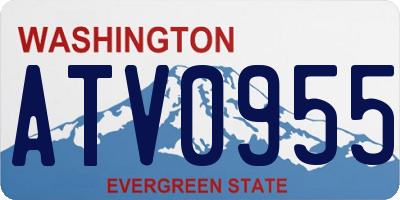 WA license plate ATV0955
