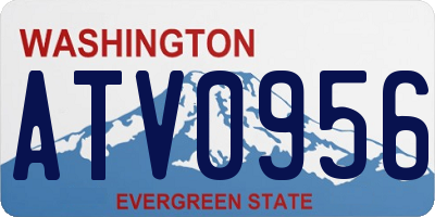WA license plate ATV0956