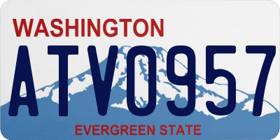 WA license plate ATV0957