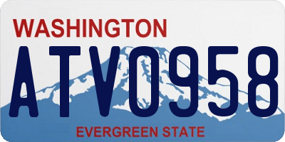 WA license plate ATV0958