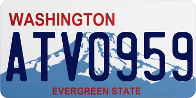 WA license plate ATV0959