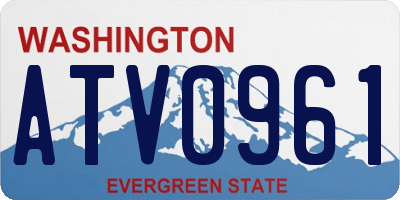 WA license plate ATV0961