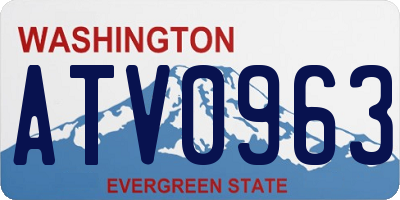 WA license plate ATV0963